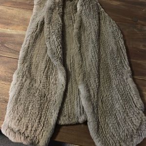100% Rabbit Fur vest Perfect condition never worn